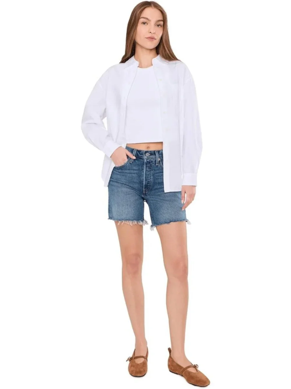 Stylish Women's Mid-Thigh Denim Shorts | Classic Fit, Casual Summer Essential